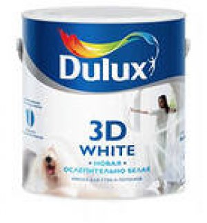 Краска Dulux мат новая ослепит.белая 3D 9л Краска Dulux мат новая ослепит.белая 3D 9л