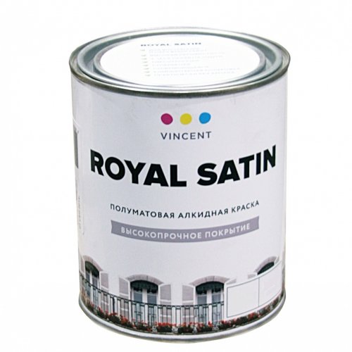 A-2 база А (0,8л) - Royal Satin алкидная полуматовая краска, Vinsent A-2 база А (0,8л) - Royal Satin алкидная полуматовая краска, Vinsent купить в Рассказово