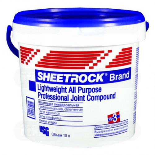 Шпатлевка готовая Sheetrock Light 12кг Шпатлевка готовая Sheetrock Light 12кг купить в Рассказово