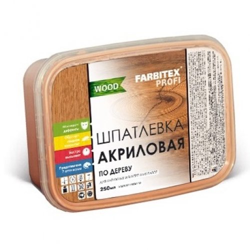 Шпатлевка FARBITEX GOOD FOR WOOD акриловая по дереву "Дуб" (0,25л) Шпатлевка FARBITEX GOOD FOR WOOD акриловая по дереву "Дуб" (0,25л) купить в Рассказово