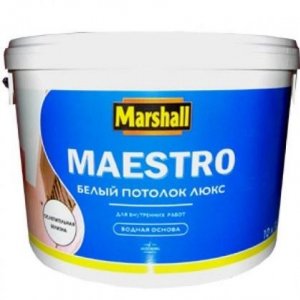 Краска Marshall maestro потолок в/д 4,5л Краска Marshall maestro потолок в/д 4,5л купить в Рассказово