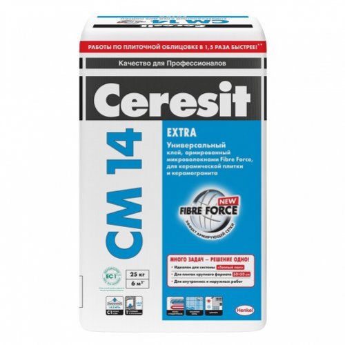Клей для плитки CERESIT СМ-14 Extra, фольга 5кг.