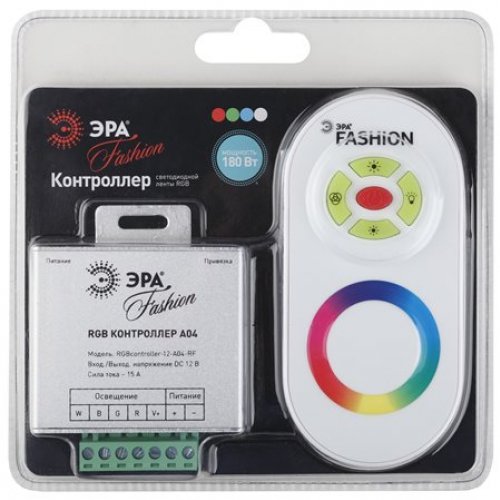 ЭРА RGB 12V Контроллер для RGB лент 180Вт, радио-пульт, 12V/12А RGBcontroller-12-А04-RF ЭРА RGB 12V Контроллер для RGB лент 180Вт, радио-пульт, 12V/12А RGBcontroller-12-А04-RF купить в Рассказово