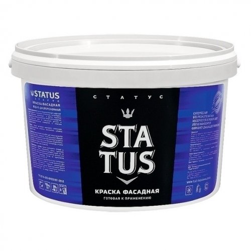 Краска STATUS фасадная 3,0 кг., в/д Краска STATUS фасадная 3,0 кг., в/д
