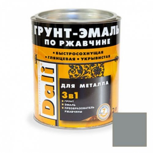 Грунт-эмаль по ржавчине Серебристый алюминий 10л. "Dali" (RAL 9006) Грунт-эмаль по ржавчине Серебристый алюминий 10л. "Dali" (RAL 9006) купить в Рассказово